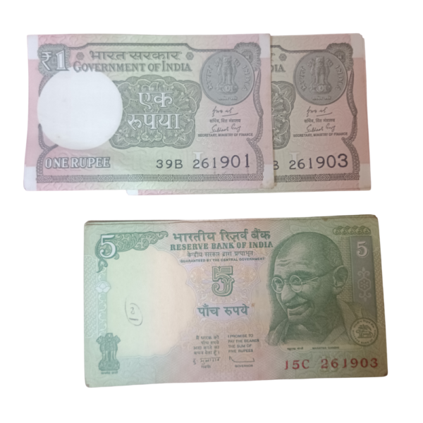 Untitled (1000 x 1000 px) (40) ₹1 and ₹5 Rupee Pair Sets | 98 Pairs and 2 Notes | 261901 | Condition as per Scan