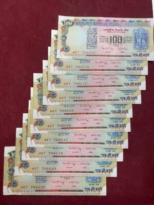 ₹100 Rupee Agriculture Note (1982) | Signed by Manmohan Singh | 786-Type Serial | Rare | Receive Random One Note