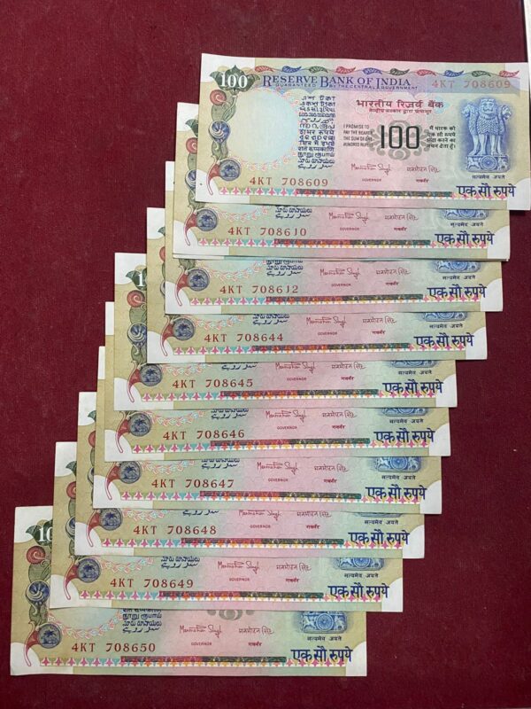 WhatsApp Image 2026-01-15 at 1.40.27 AM ₹100 Rupee Agriculture Note (1982) | Signed by Manmohan Singh | 786-Type Serial | Rare | Receive Random One Note