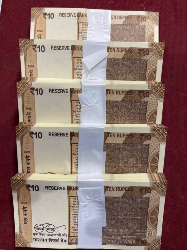 WhatsApp Image 2026-01-19 at 2.37.54 AM ₹10 Rupee Star Notes Packet | 99 Serial Notes | 99A Prefix | 1 Note Missing | Receive Random One