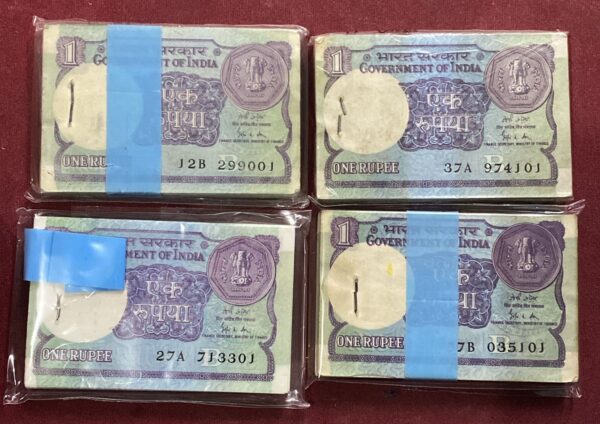 WhatsApp Image 2026-02-13 at 6.20.10 PM ₹1 Rupee Small Coin Notes | 1989 Issue | Gopi K. Arora Signature | Prefix A/B/C Only | 100 Serial Notes Packet | Random Packet Dispatch | Collectible