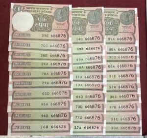 WhatsApp Image 2026-02-18 at 4.48.44 PM Extreme Rare ₹1 Rupee Same Number Set | 30 Same-Number Notes | 666876 | Reverse 786 | Starting 666 Fancy Number