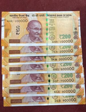 WhatsApp Image 2026-02-19 at 3.22.10 AM ₹200 Rupee Lakha Number Set of 7 Notes | 100000, 200000, 300000, 600000, 700000, 800000, 900000 | Collectible