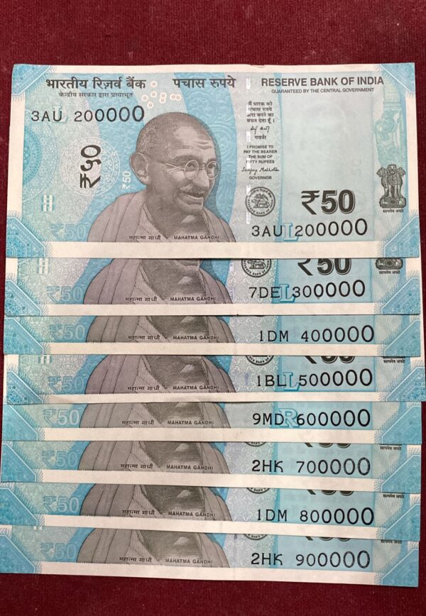 ₹50 Rupee Lakha Note Set | 200000–900000 | Collectible
