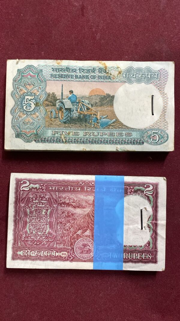 WhatsApp Image 2026-02-21 at 12.24.05 AM ₹2 & ₹5 Rupee Pair Set | 0007541 & 007 | James Bond & 541 (SAI) | Semi-Fancy Pair Packets | Vintage Beauty | Condition as per Scan