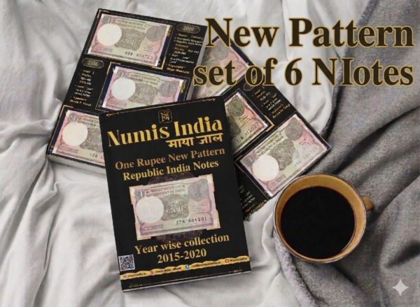 ₹1 Rupee New Pattern Set 2015–2020 | Set of 6 Notes Booklet | NumisIndia Exclusive Collectible