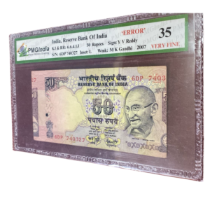 ₹50 Rupee Cutting Error Note 2007 | Y.V. Reddy | Rare Indian Currency Error Note | Collectible