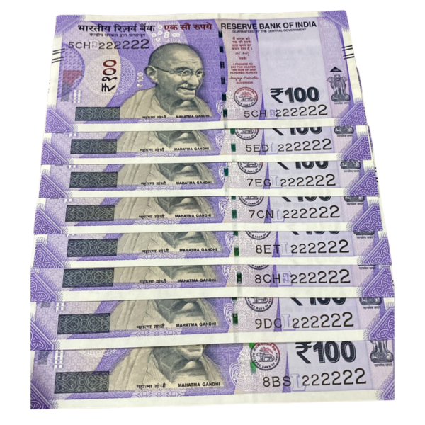 ₹100 Rupee Solid Fancy Note | 222222 | Special Offer | Rare Indian Currency Collectible