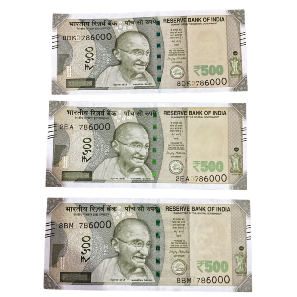 ₹500 Rupee 786000 Fancy Note | Pure Holy Number | Rare Indian Currency Collectible | Receive Random One Note