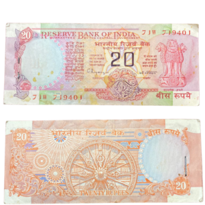 Untitled (1000 x 1000 px) - 2026-05-02T132113.073 ₹20 Rupee Konark Wheel Note 719401 | Minor Stains | Collectible | Condition as per Scan