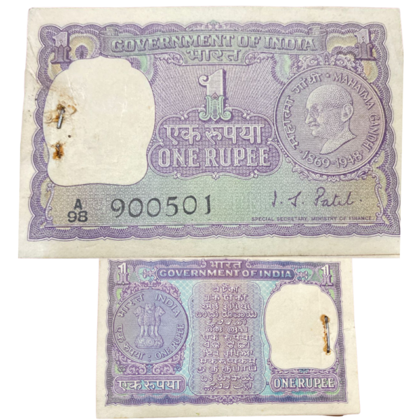 ₹1 Rupee Gandhi Coin UNC Serial Packet 900501 | Semi Fancy Number | Vintage Collectible | Condition as per Scan