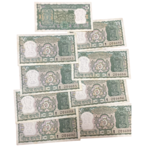 ₹5 Four Deer/Gazelle Note | 12th Issue 1975 | Receive Random One Note | Vintage Collectible | Condition as per Scan