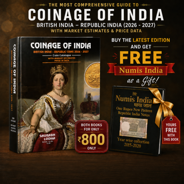 Indian Coinage 2026–2027 Edition | By Sourambh Lodha | Free ₹1 Rupee New Pattern Set 2015–2020 Booklet | Collectible | Condition as per Scan